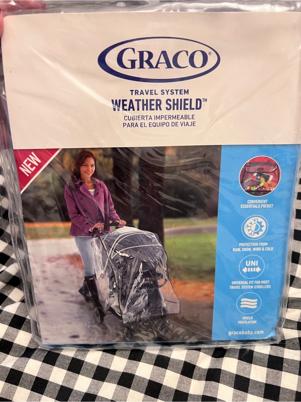 Graco Weather Shield Travel System Rain Cover - Clear NEW